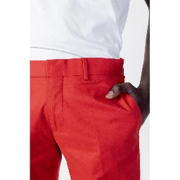 Red Cotton Pants