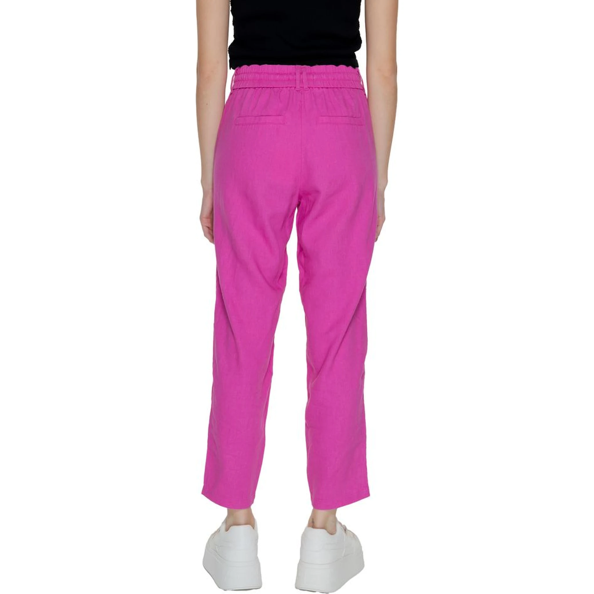 Multicolor Linen Casual Pants