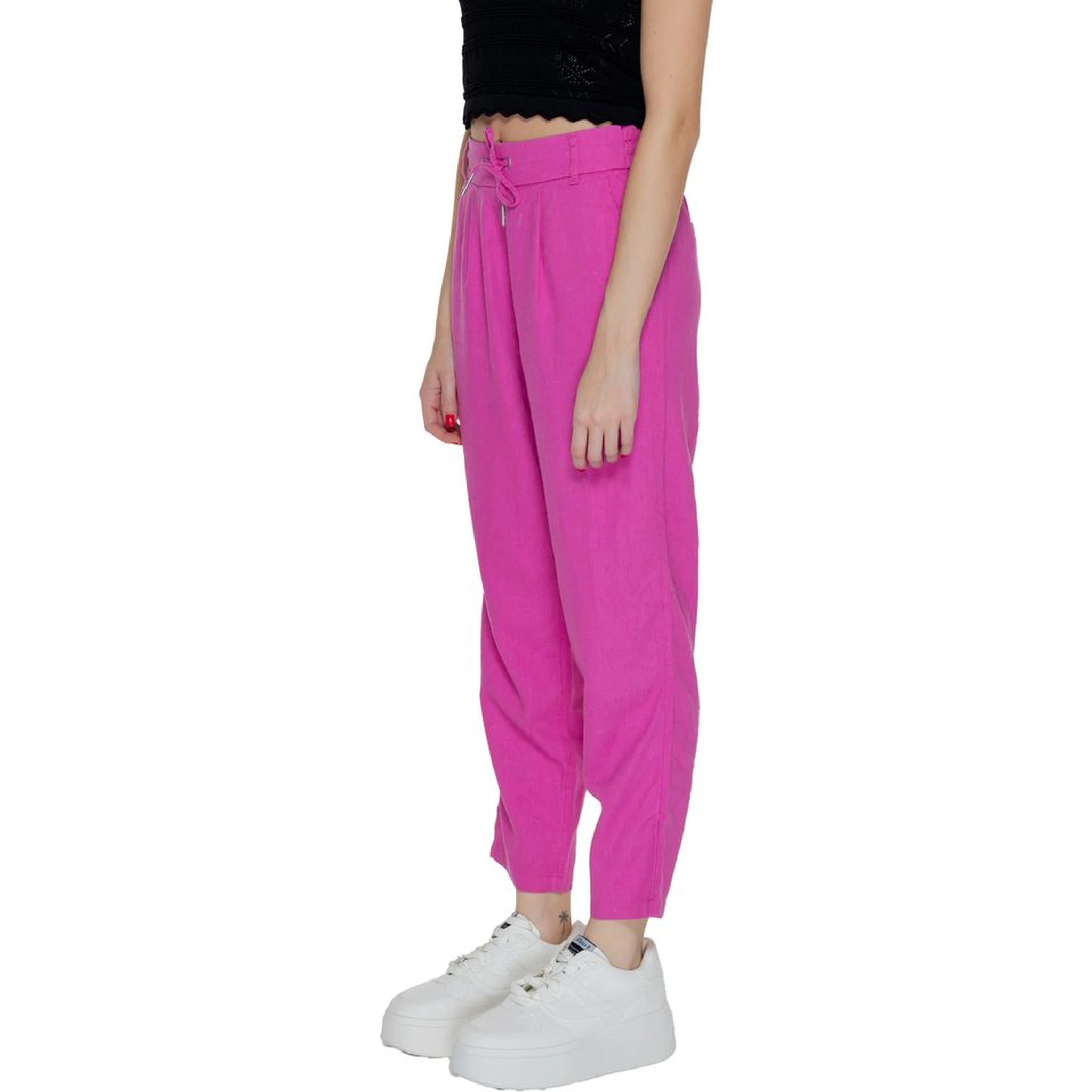 Multicolor Linen Casual Pants