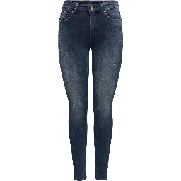 Blue Cotton Skinny Jeans