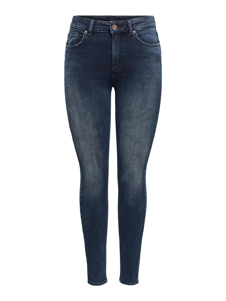 Blue Cotton Skinny Jeans