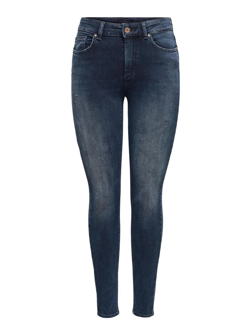 Blue Cotton Skinny Jeans