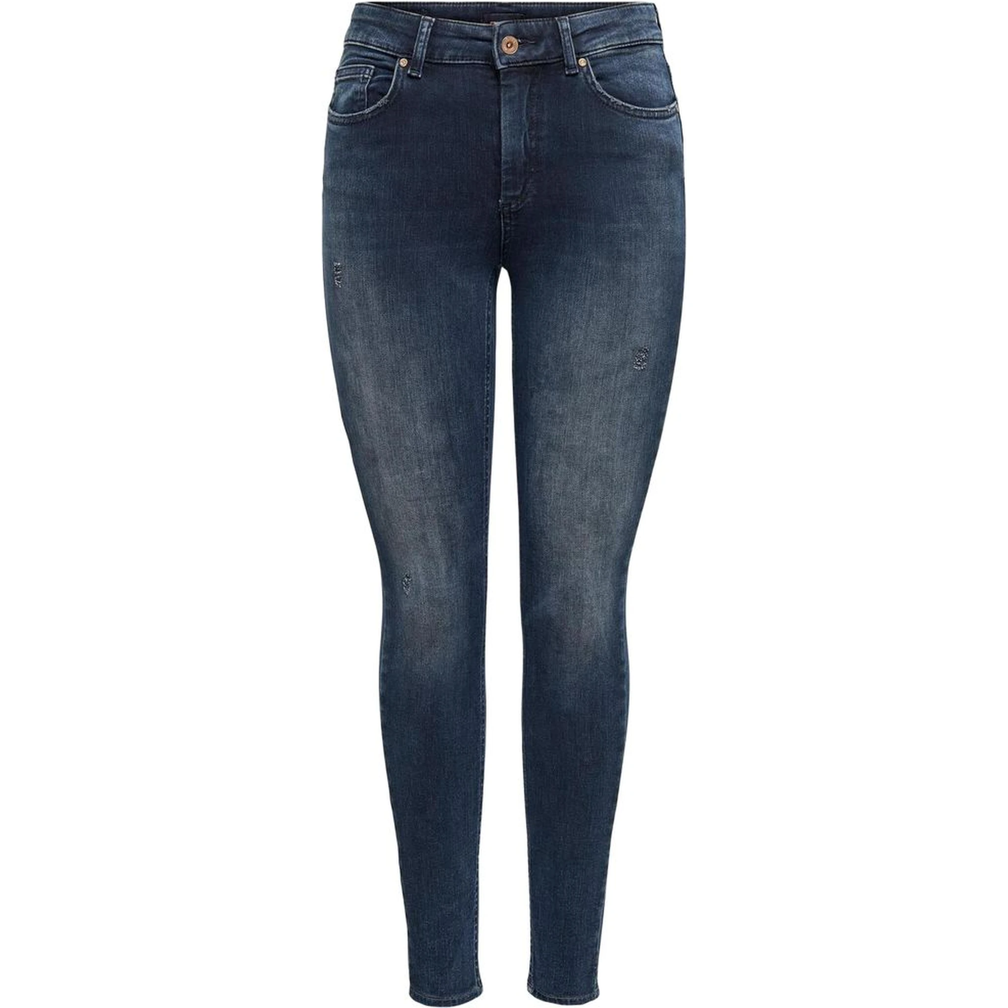 Blue Cotton Skinny Jeans