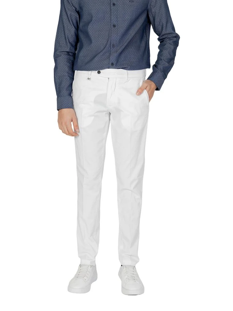 Cream Cotton Skinny Pants