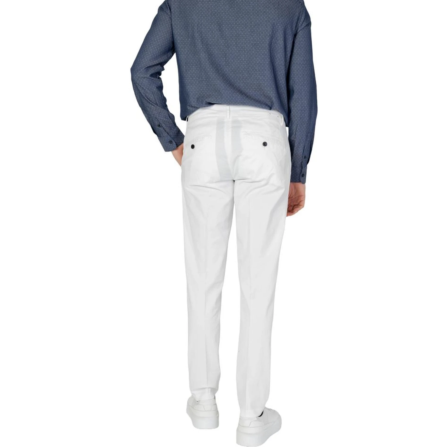 Cream Cotton Skinny Pants