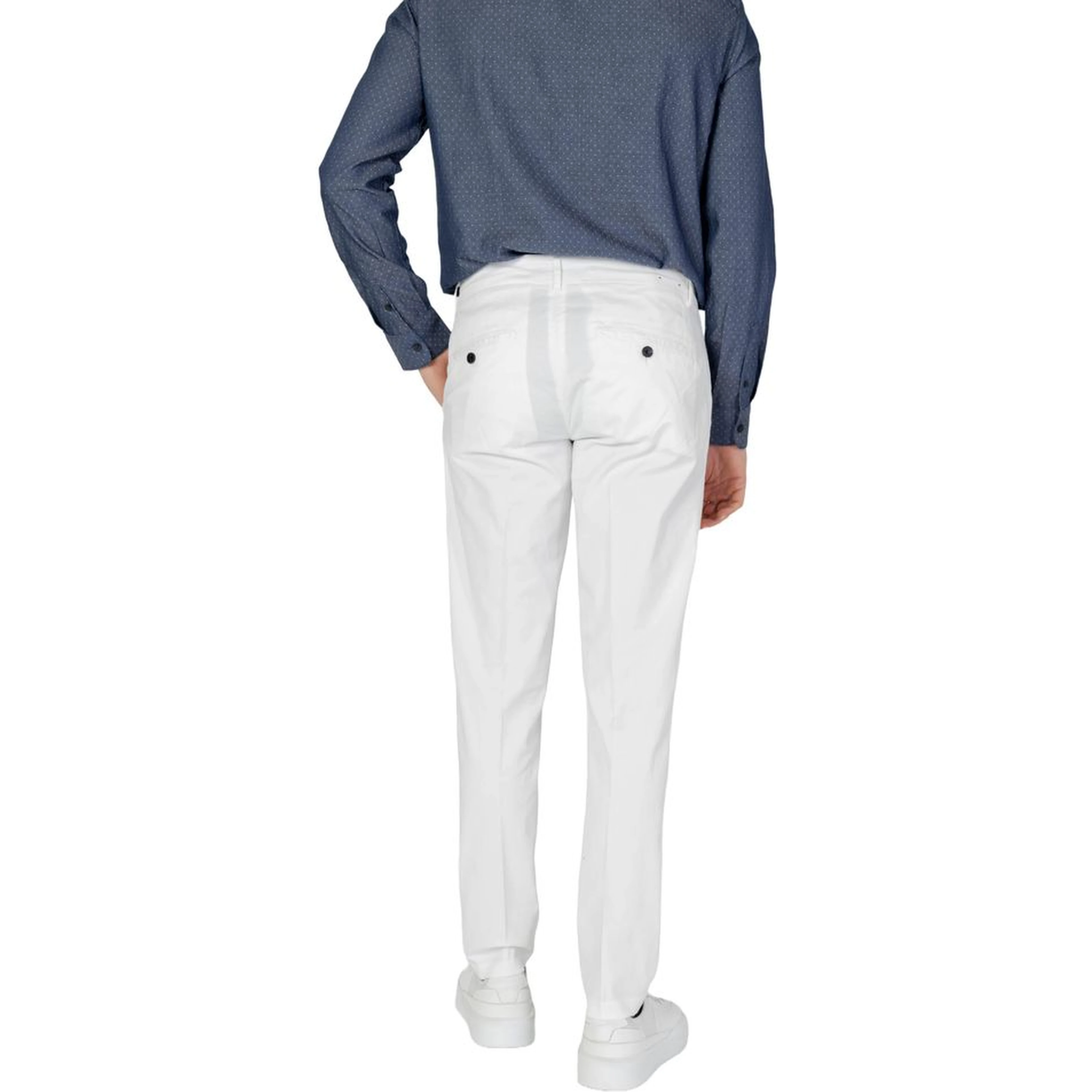 Cream Cotton Skinny Pants