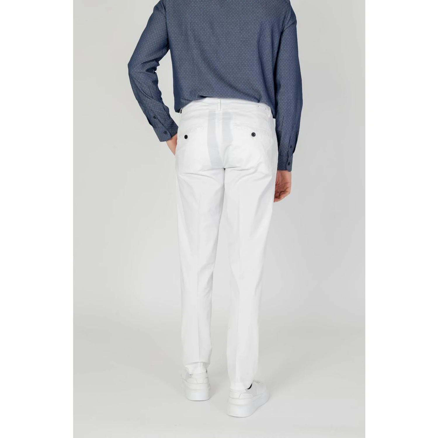 Cream Cotton Skinny Pants