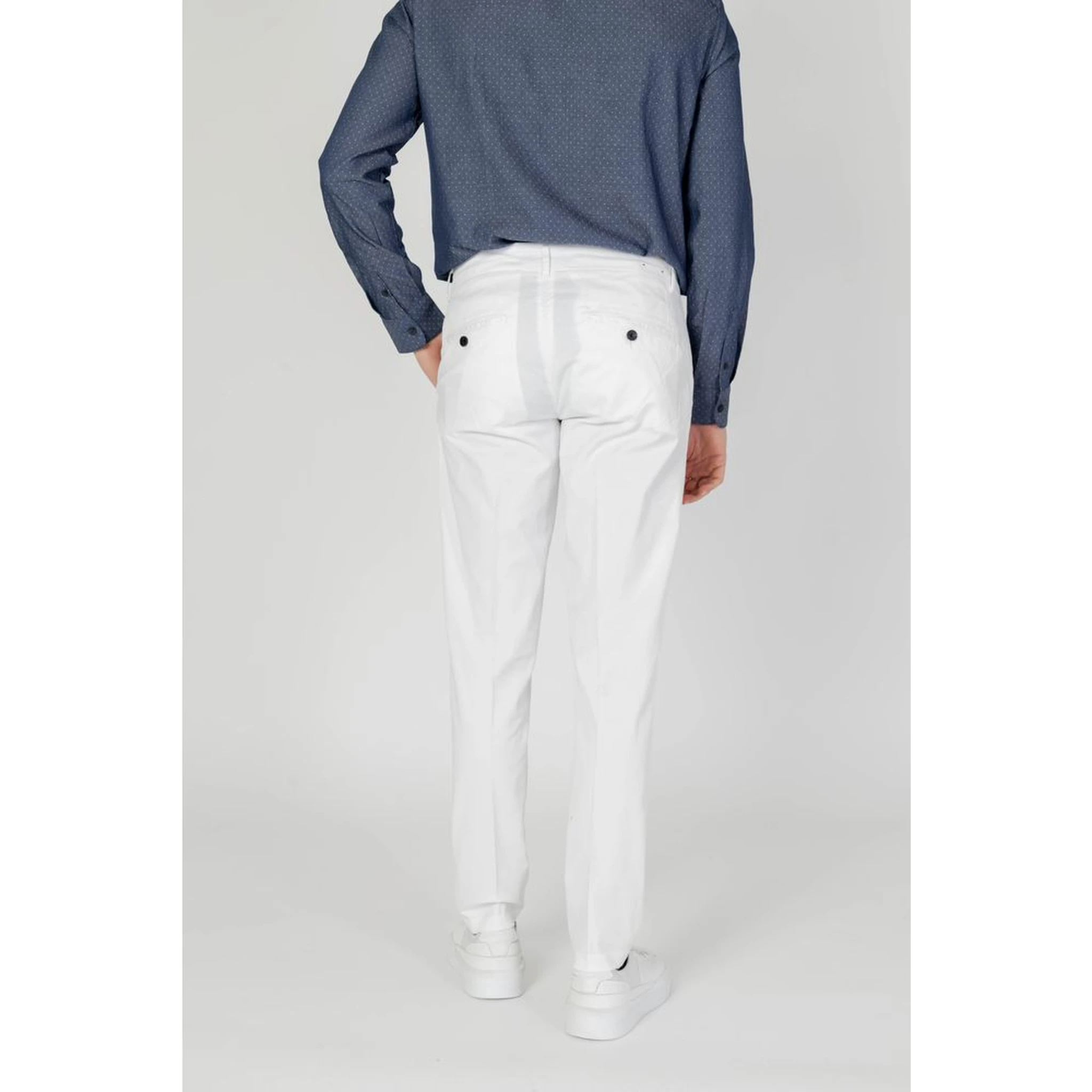 Cream Cotton Skinny Pants