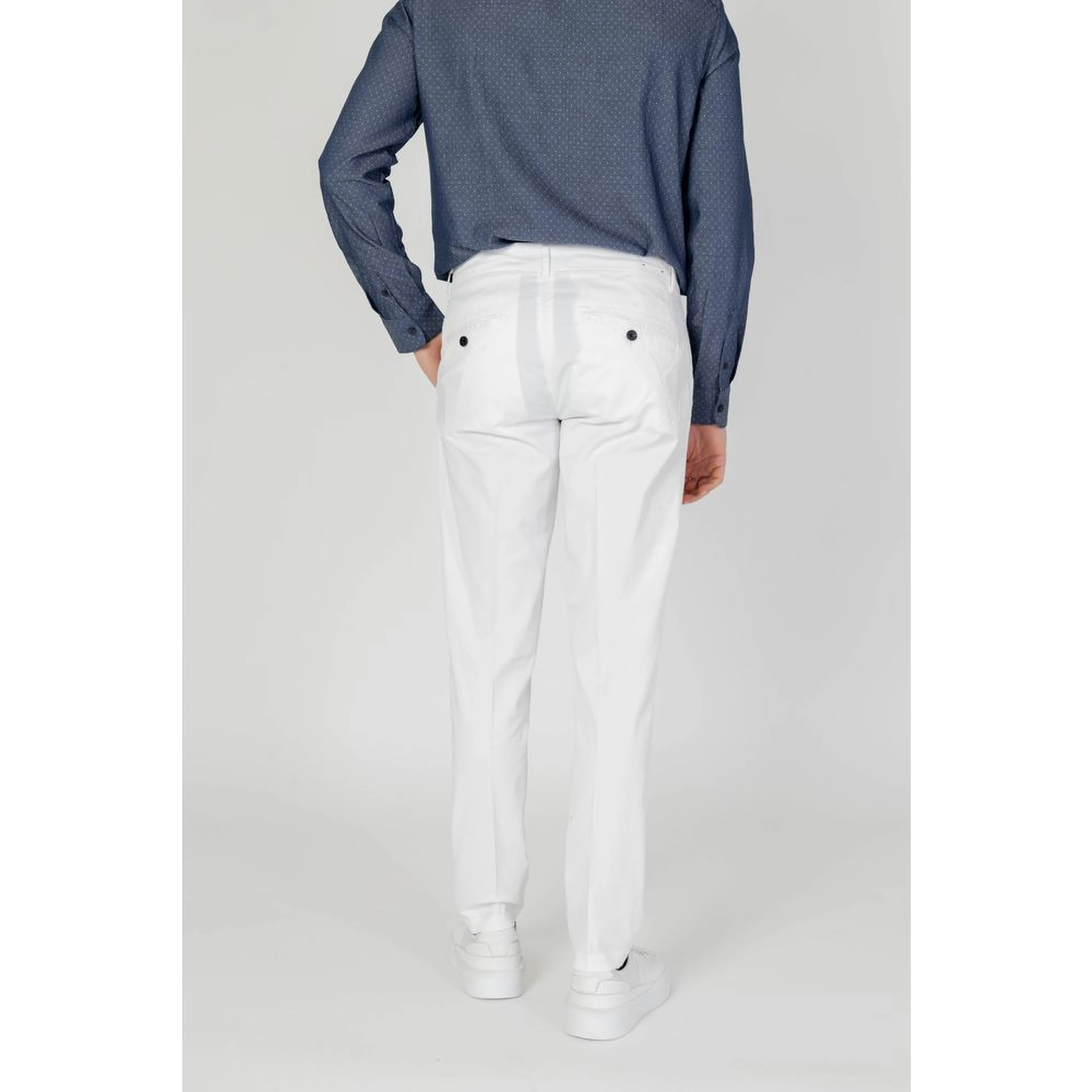 Cream Cotton Skinny Pants