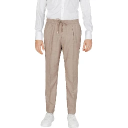 Beige Polyester Pant