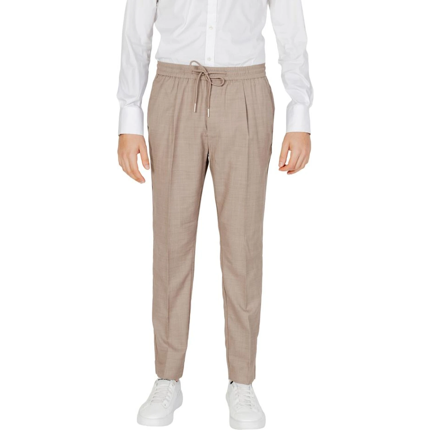 Beige Polyester Pant