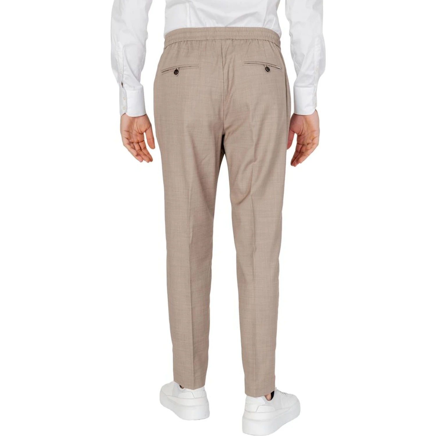 Beige Polyester Pant