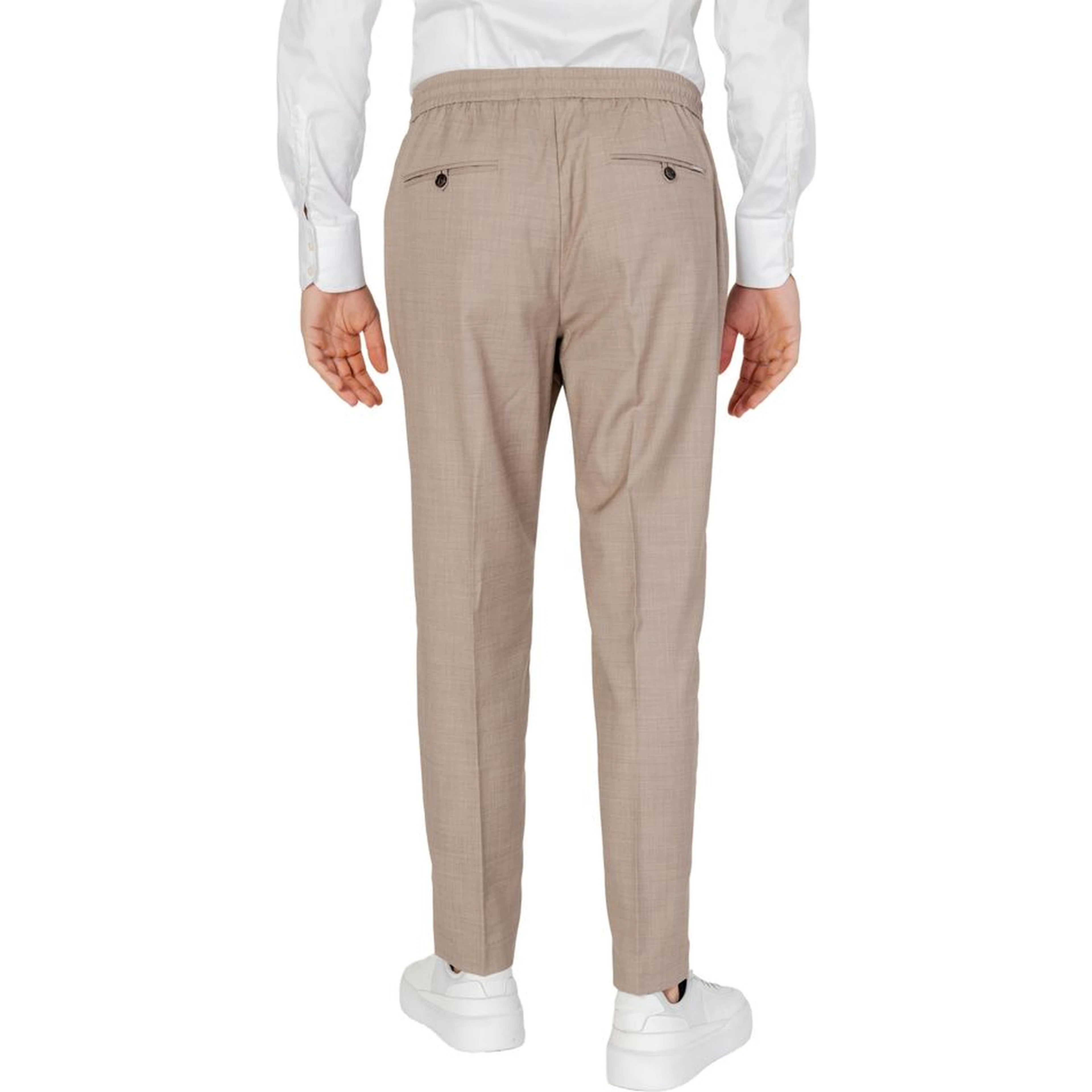 Beige Polyester Pant