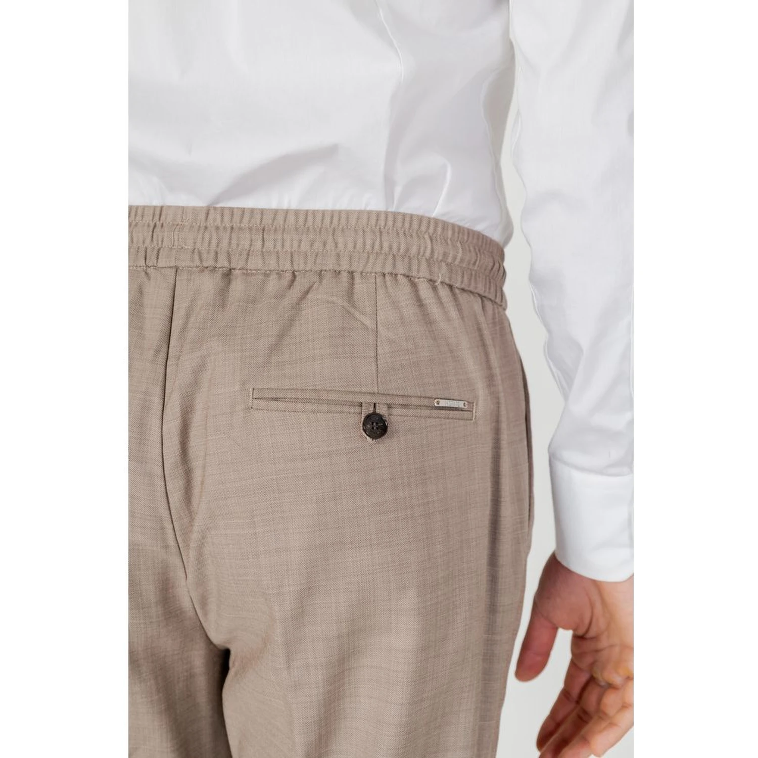 Beige Polyester Pant