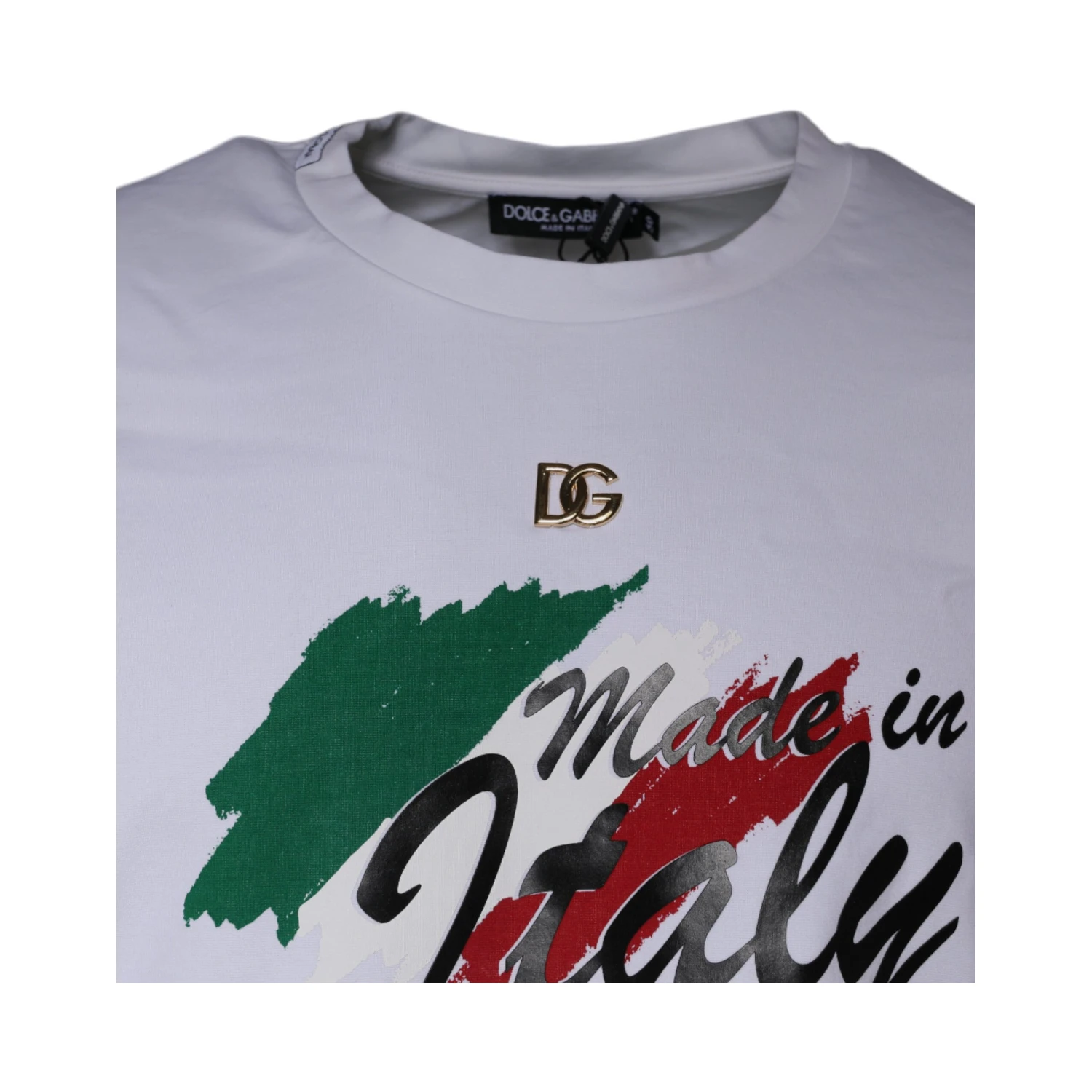White Graphic Print Cotton Crew Neck T-shirt