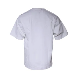 White Graphic Print Cotton Crew Neck T-shirt