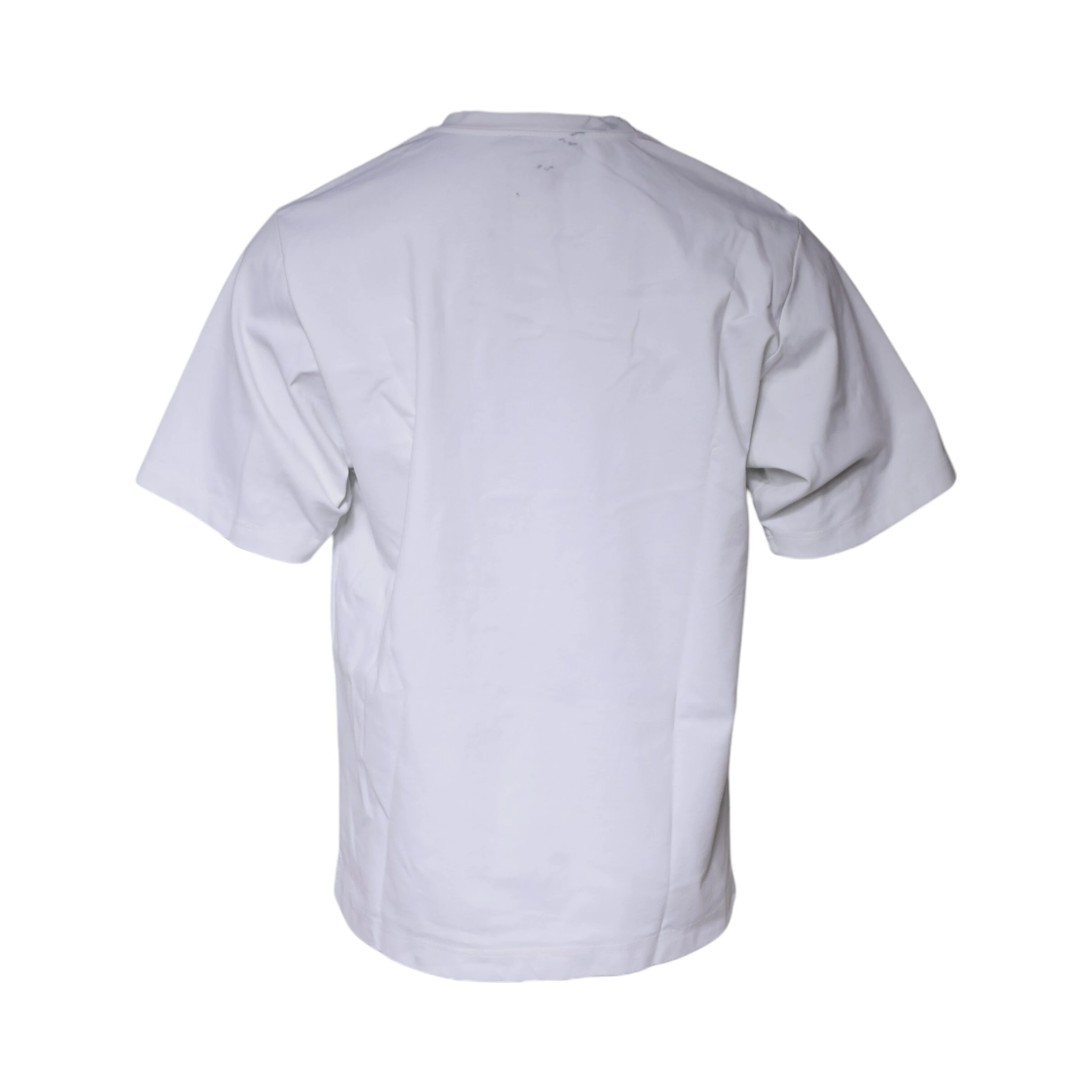 White Graphic Print Cotton Crew Neck T-shirt