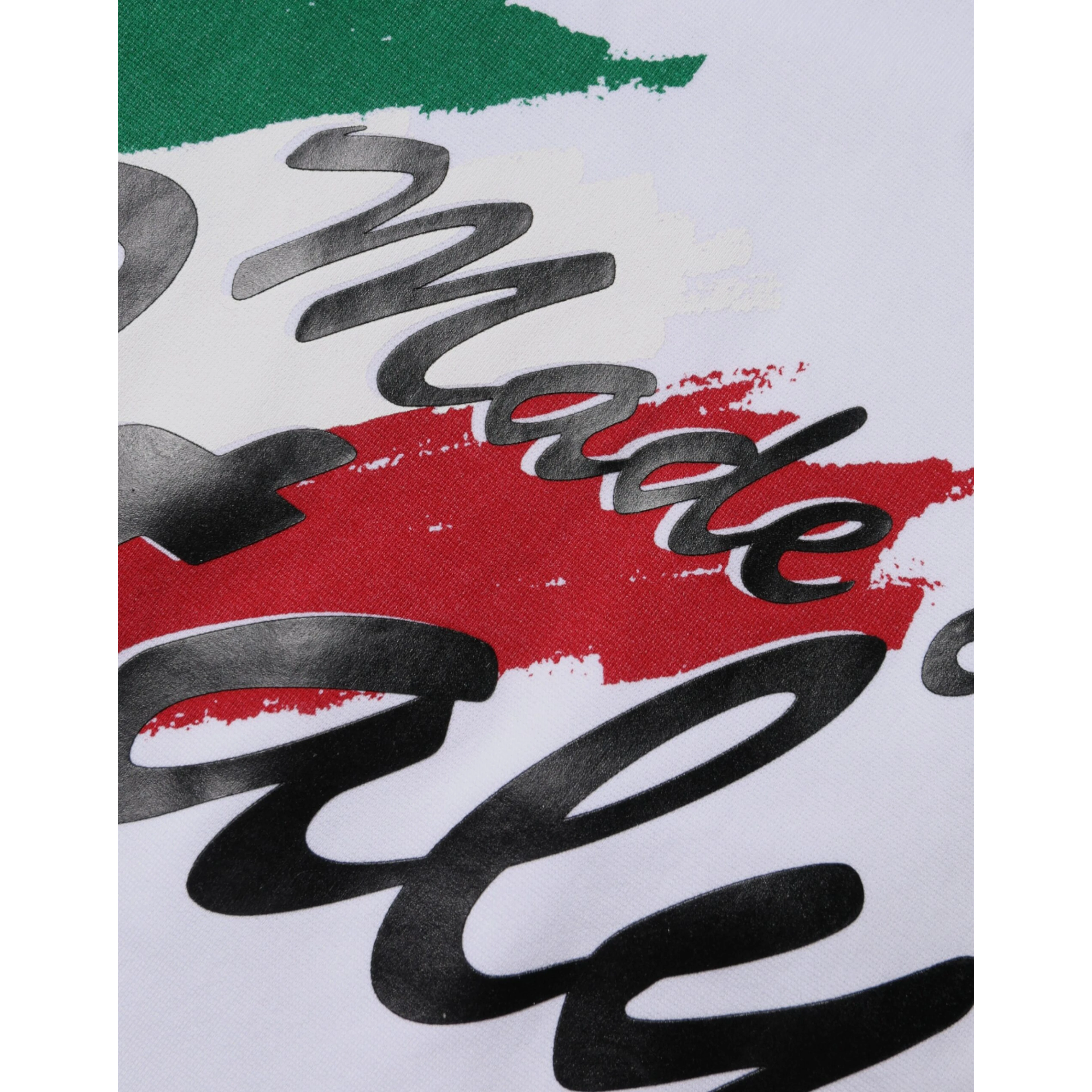White Graphic Print Cotton Crew Neck T-shirt