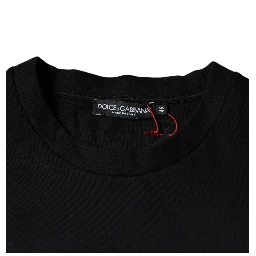 Black Leopard Cotton Short Sleeves T-shirt