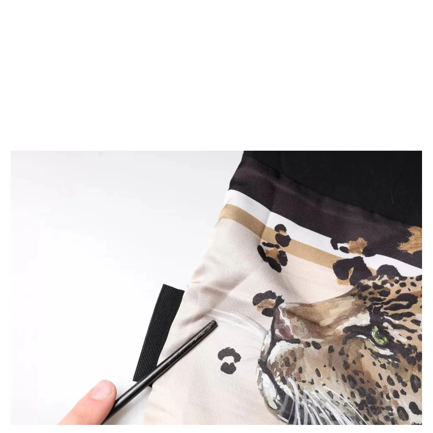 Black Leopard Cotton Short Sleeves T-shirt