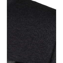 Gray Logo Patch Cotton Crew Neck T-shirt
