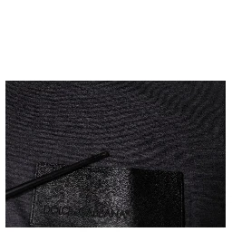 Gray Logo Patch Cotton Crew Neck T-shirt