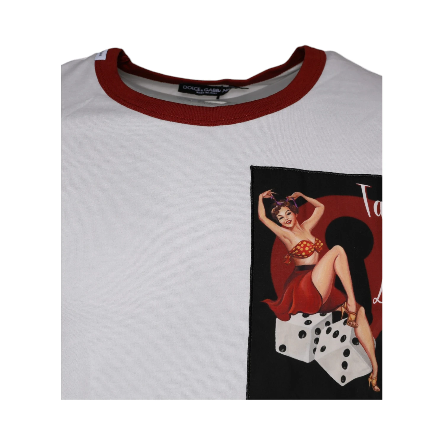 White Graphic Print Cotton Crew Neck T-shirt