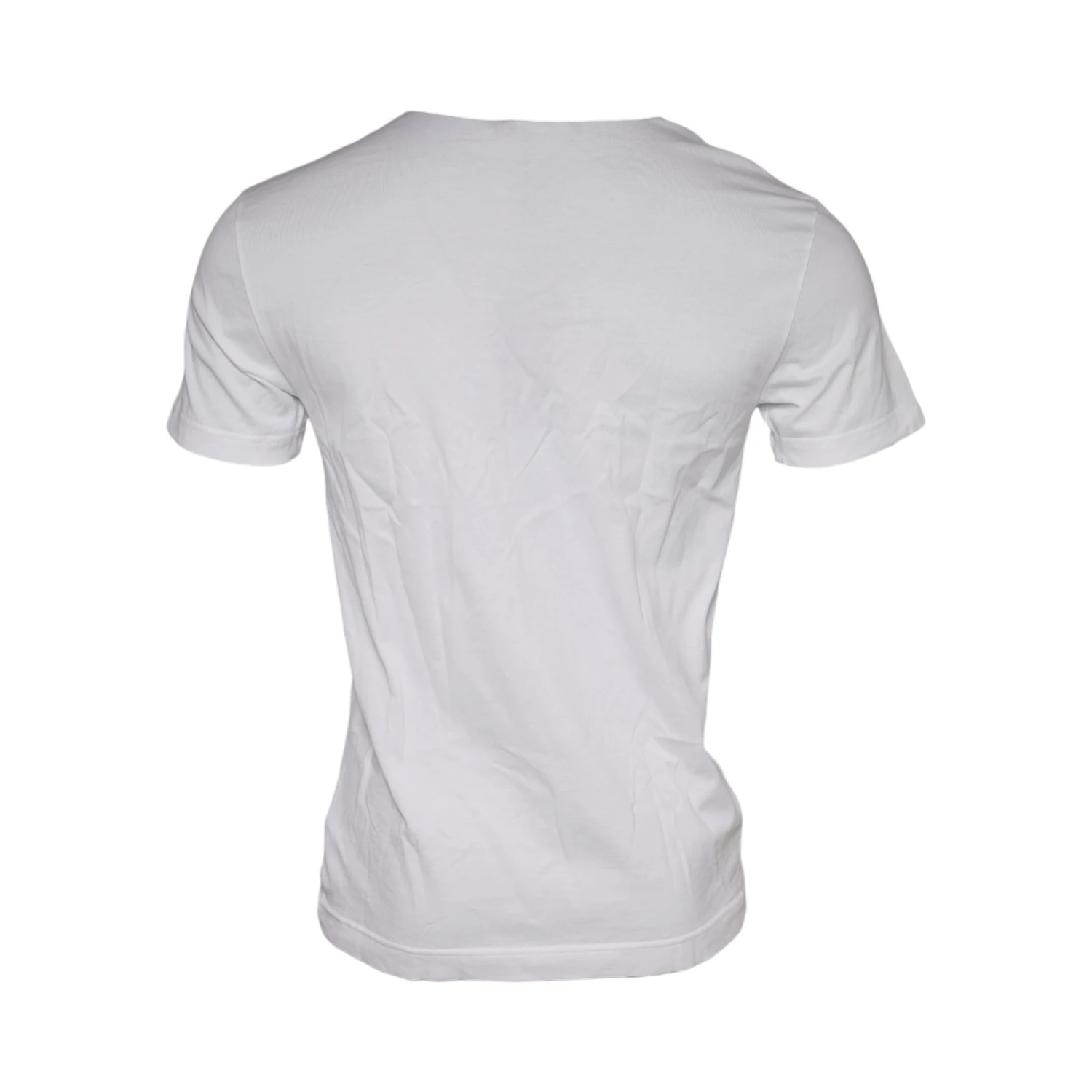 White Graphic Print Cotton Crew Neck T-shirt
