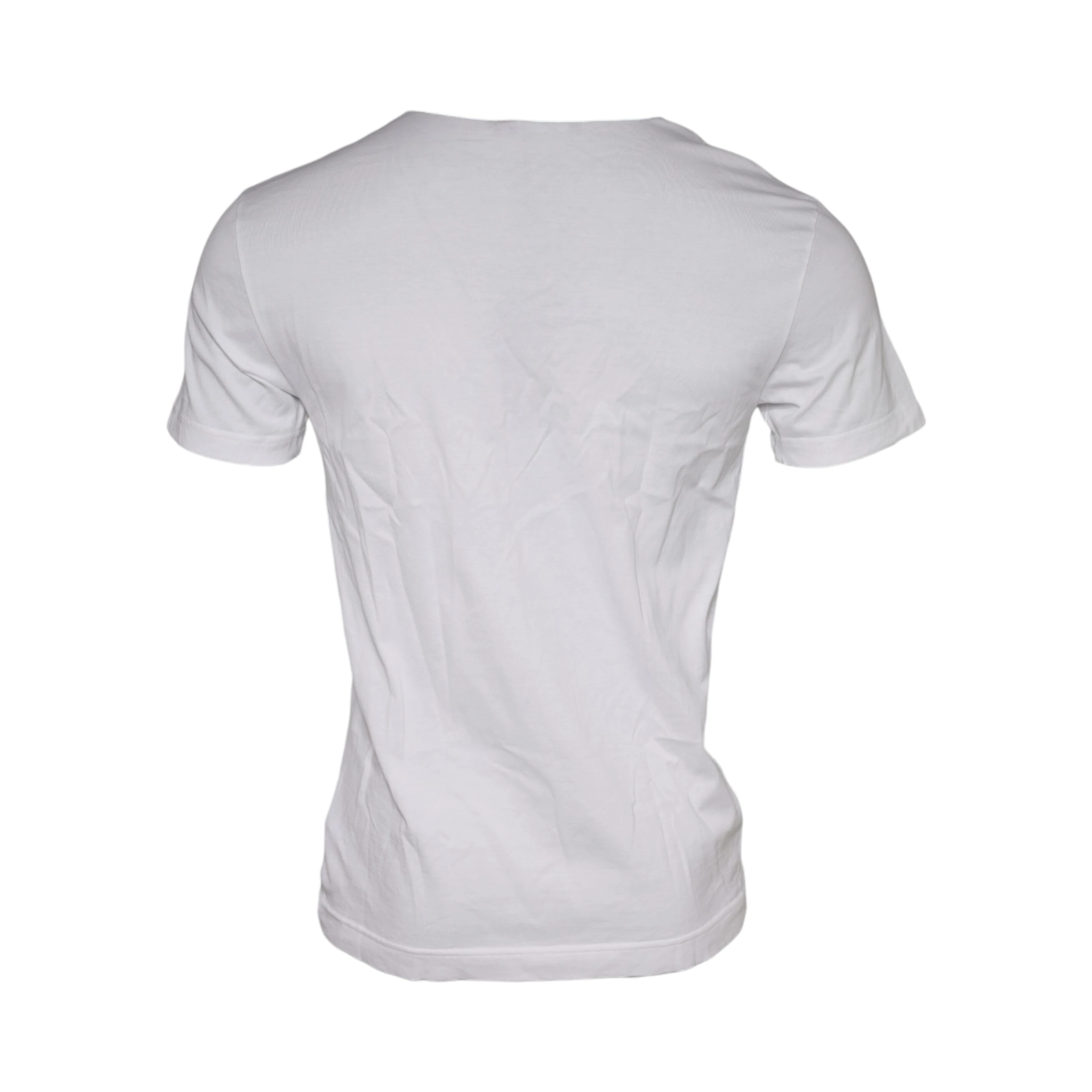 White Graphic Print Cotton Crew Neck T-shirt