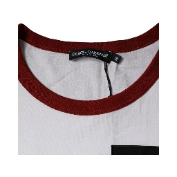 White Graphic Print Cotton Crew Neck T-shirt