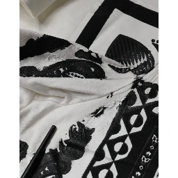 White Bandana Print Cotton Short Sleeves T-shirt