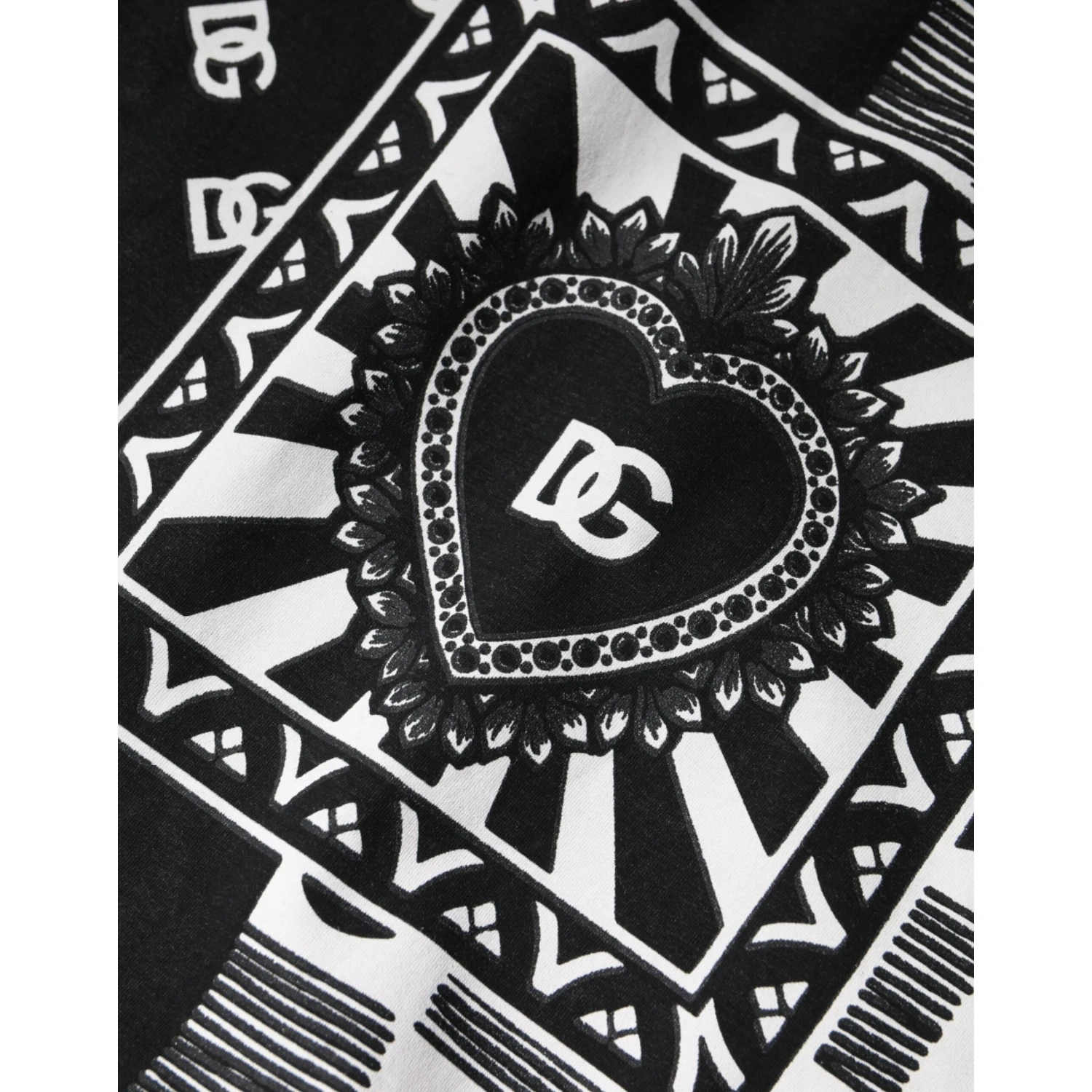 White Bandana Print Cotton Short Sleeves T-shirt