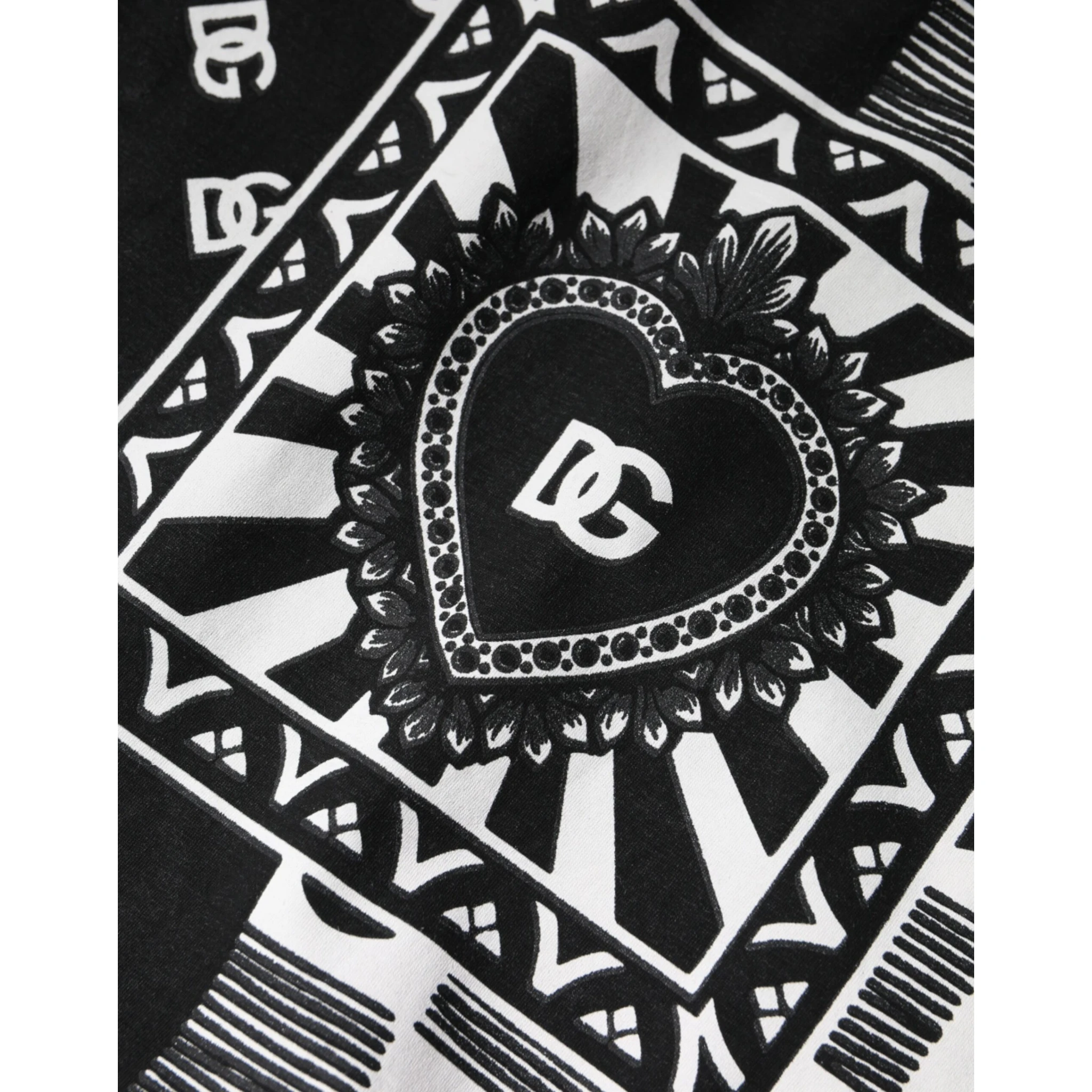 White Bandana Print Cotton Short Sleeves T-shirt