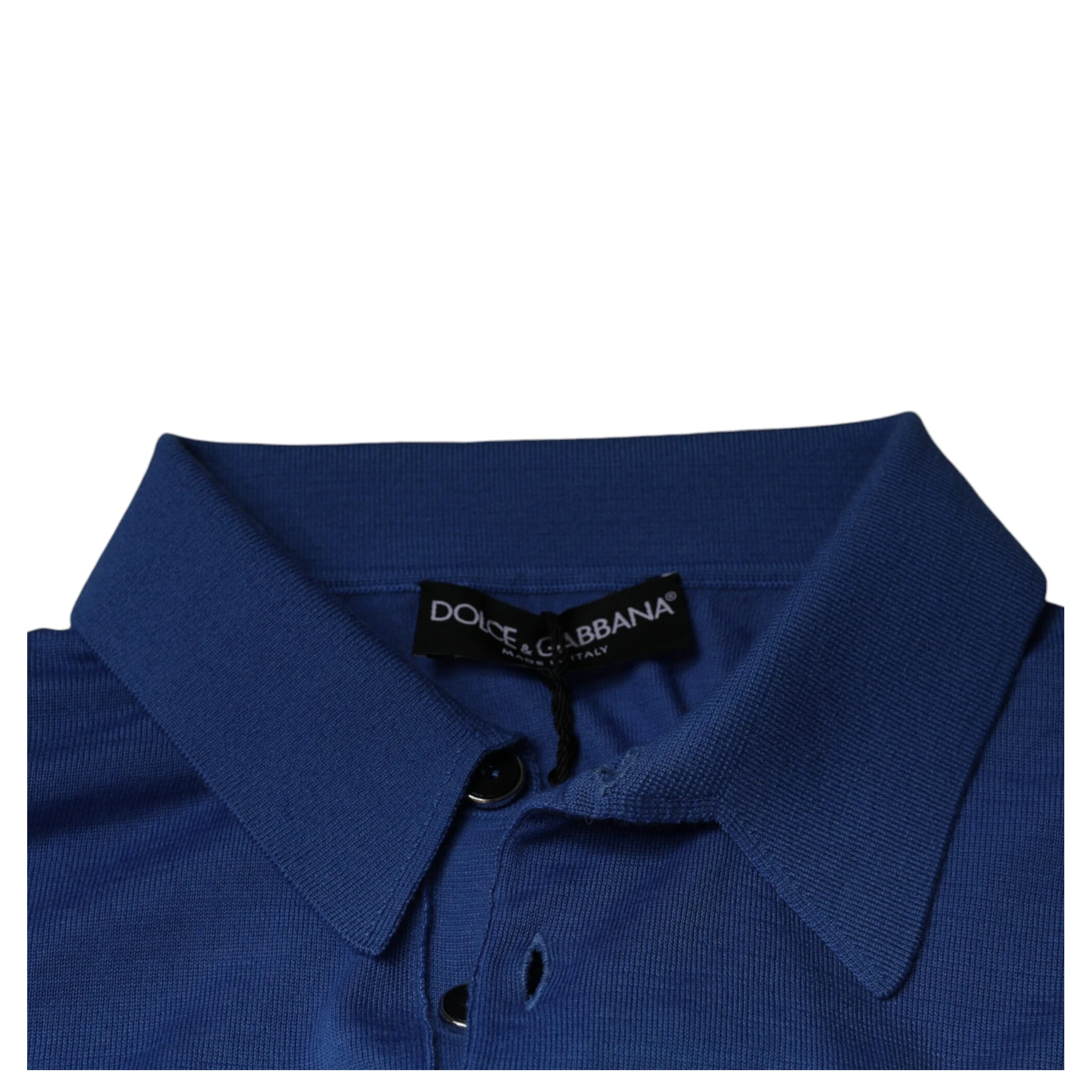 Blue Cashmere Short Sleeves Men Polo T-shirt