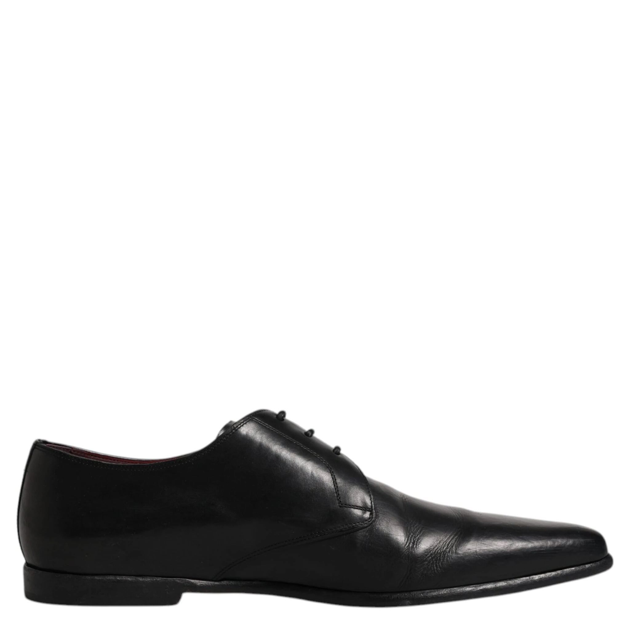 Black Leather Lace Up Men Derby Formal Shoes