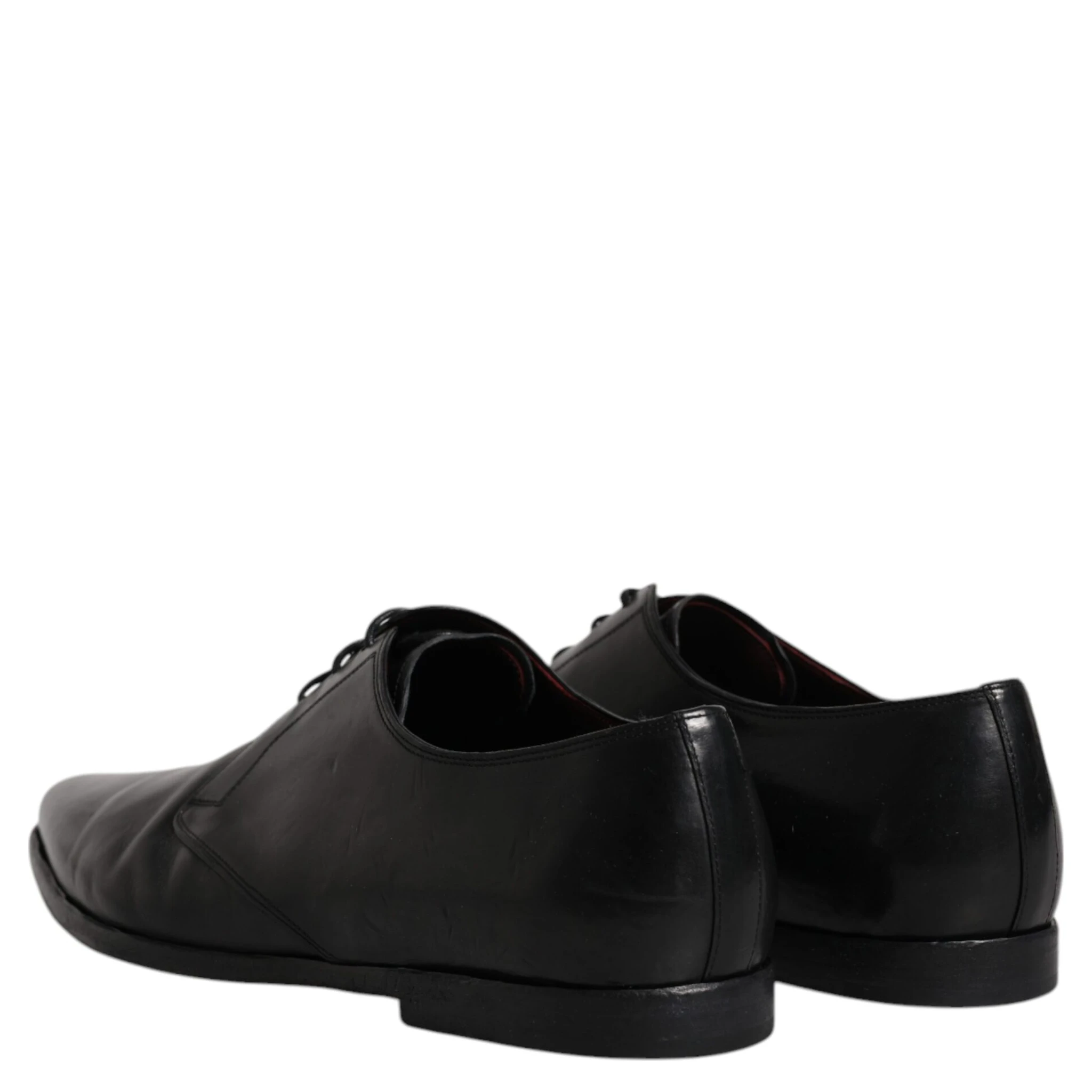 Black Leather Lace Up Men Derby Formal Shoes