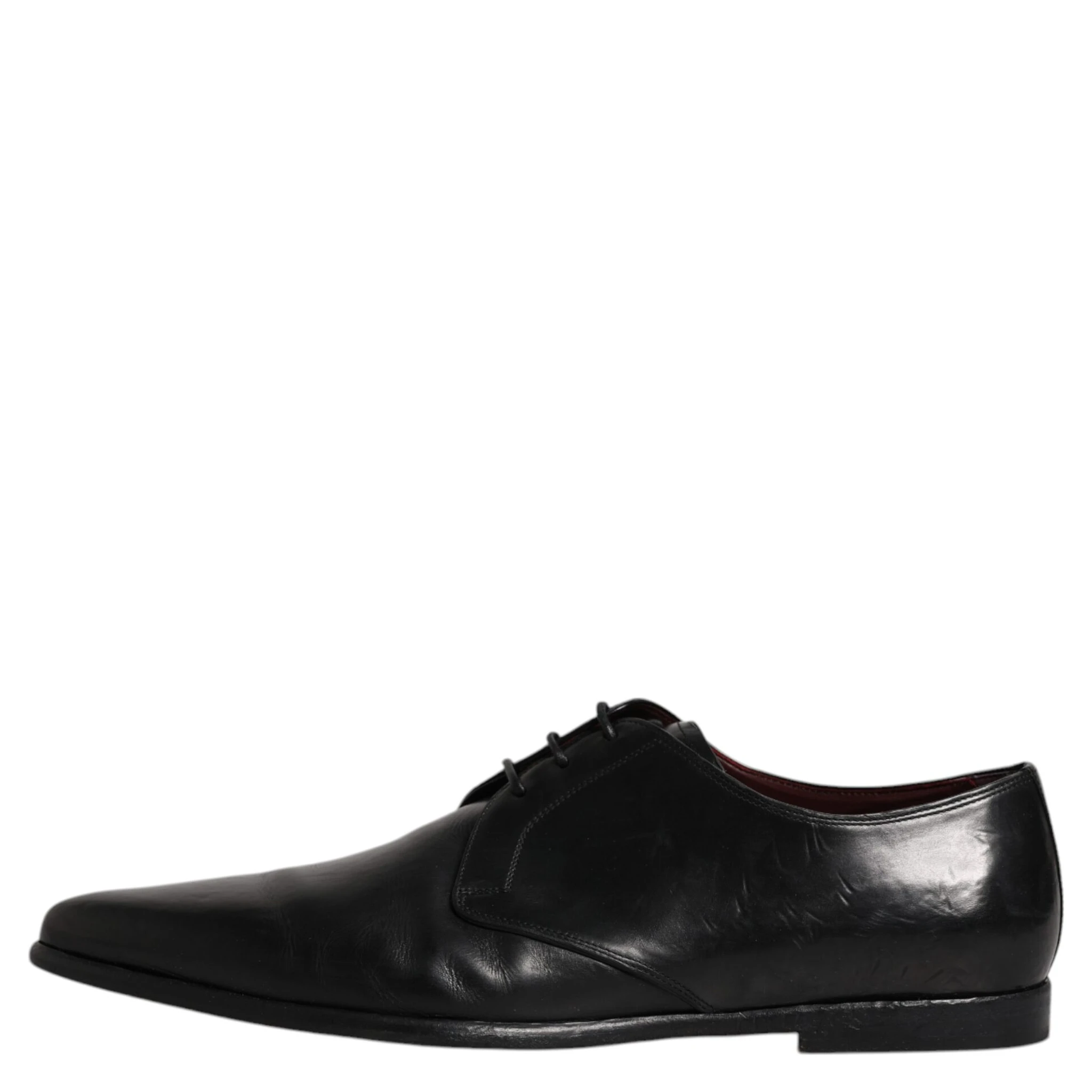 Black Leather Lace Up Men Derby Formal Shoes