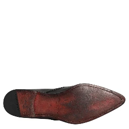 Black Leather Lace Up Men Derby Formal Shoes