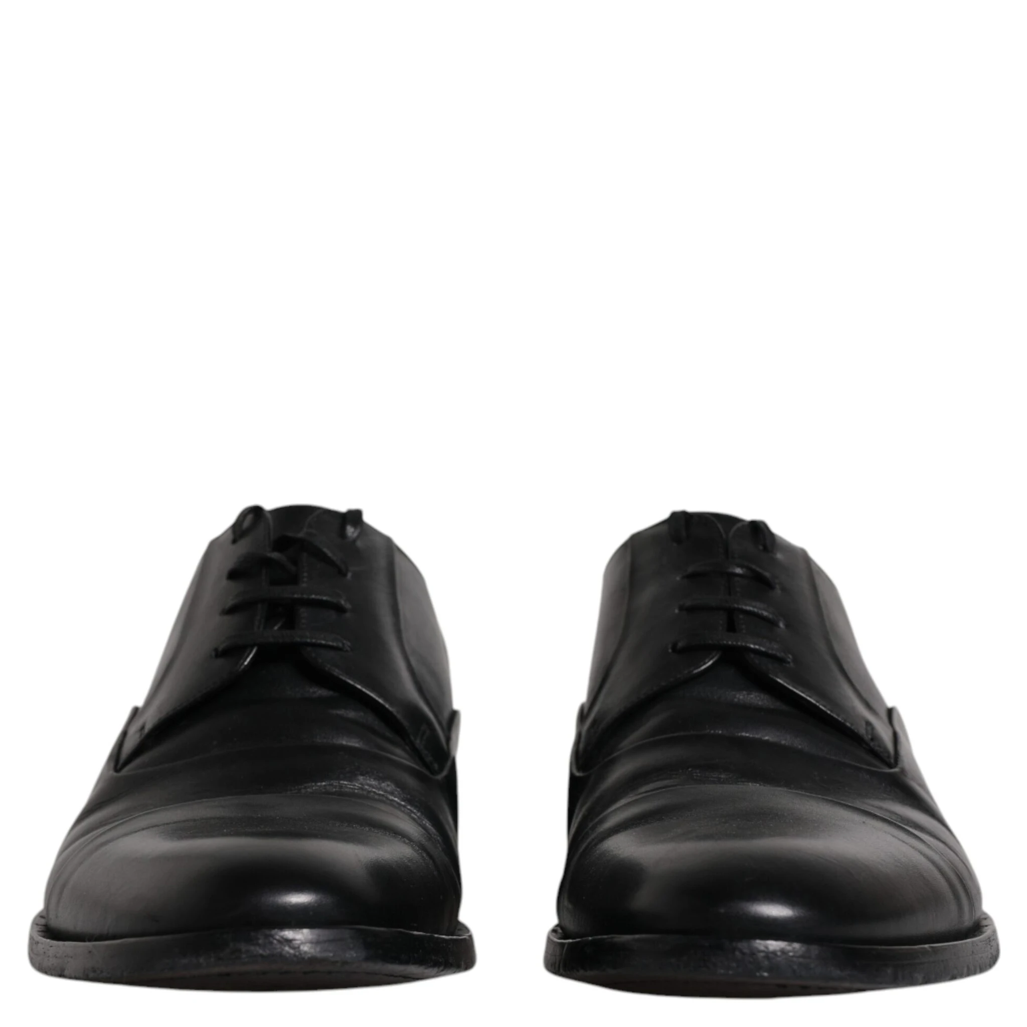 Black Leather Lace Up Men Derby Formal Shoes