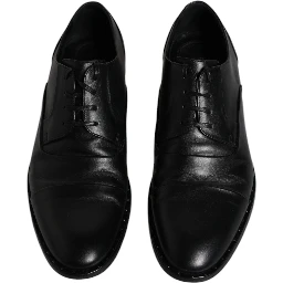 Black Leather Lace Up Men Derby Formal Shoes