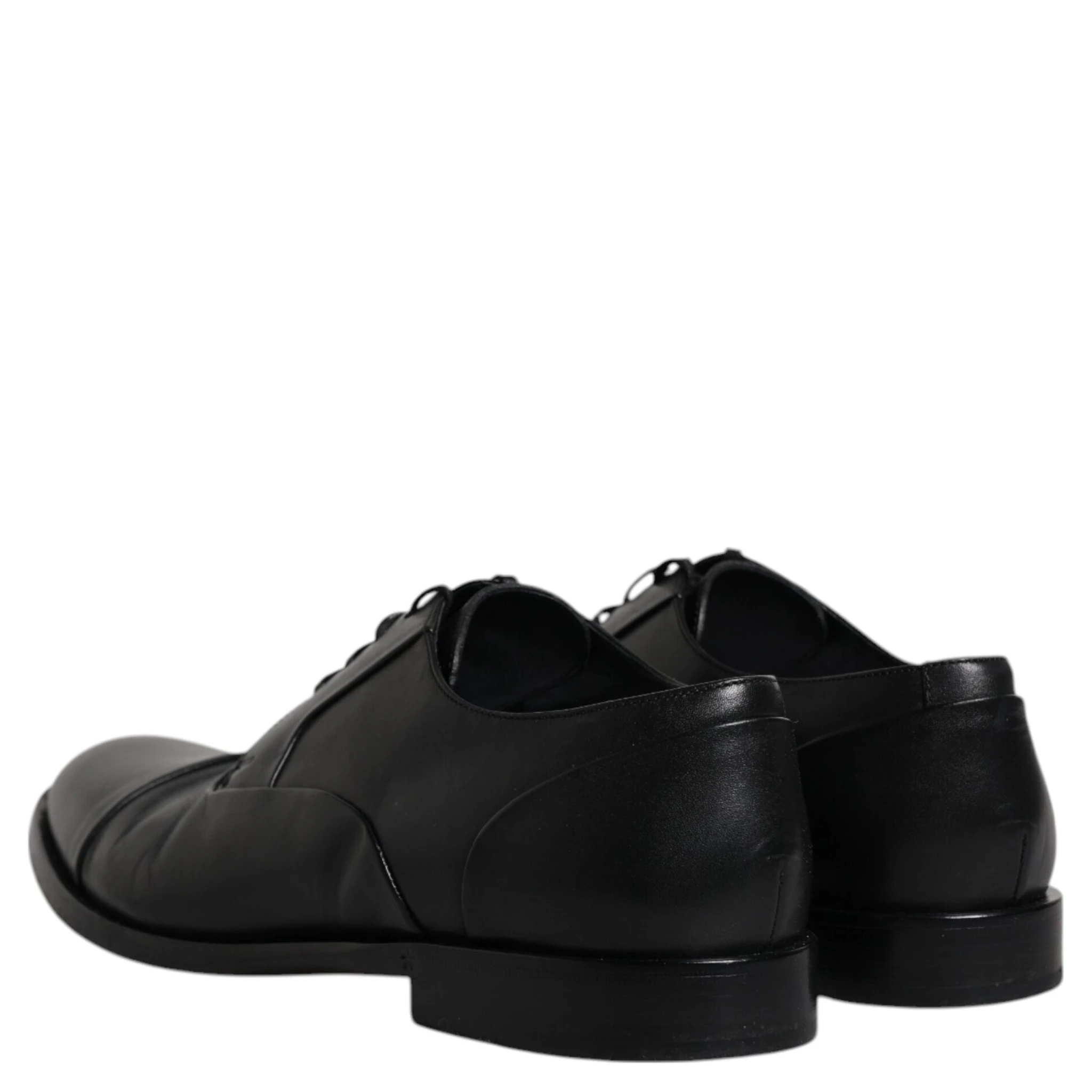 Black Leather Lace Up Men Derby Formal Shoes