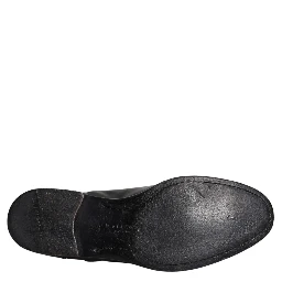 Black Leather Lace Up Men Derby Formal Shoes