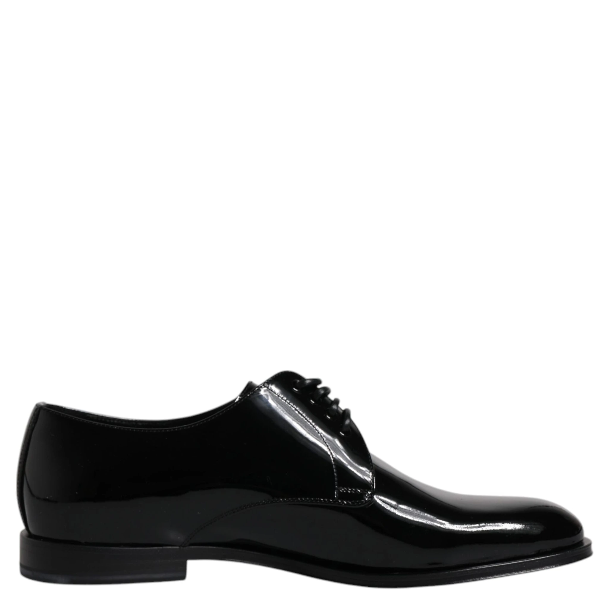Black Patent Leather Derby Formal Dress Shoes