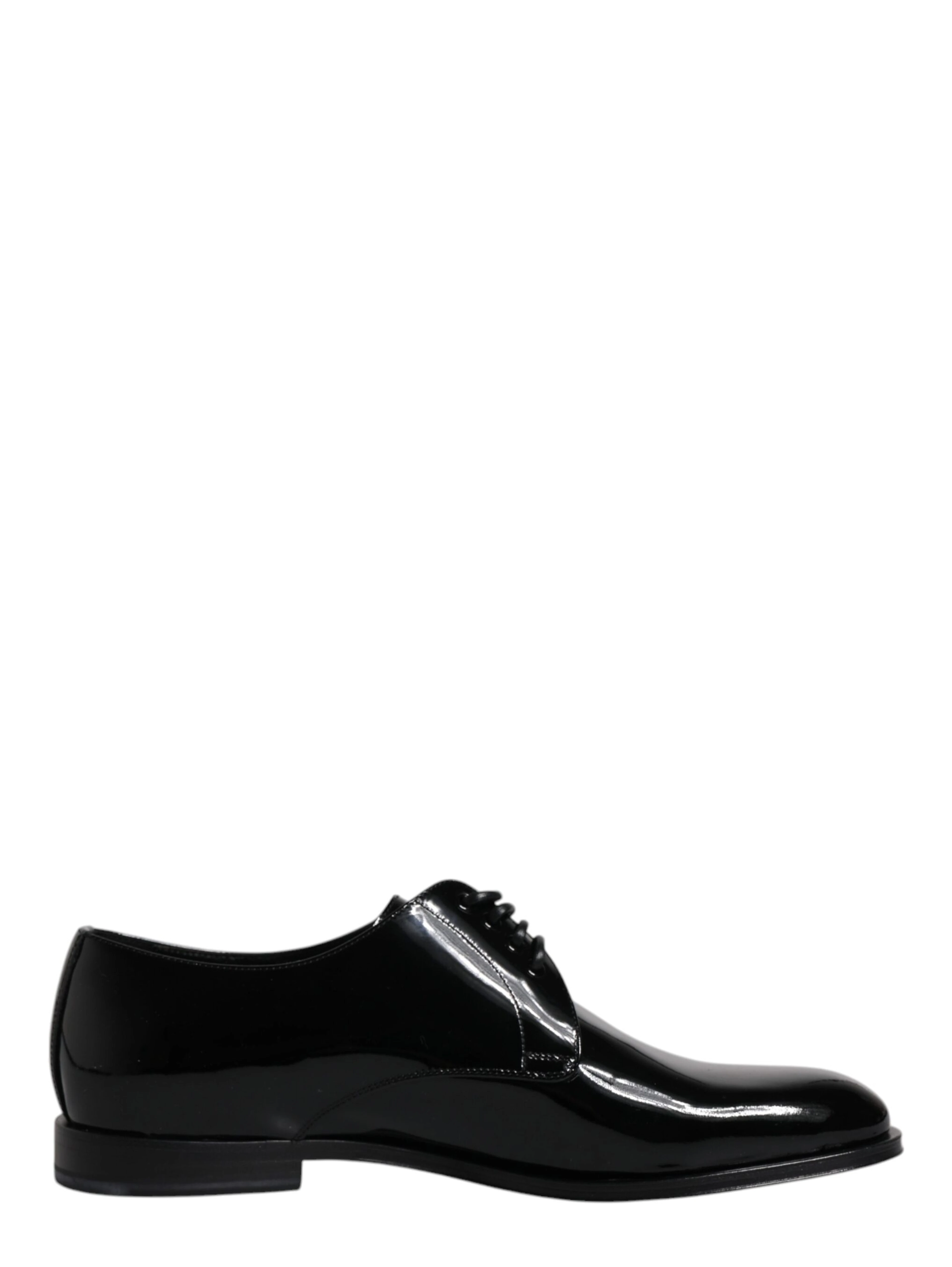 Black Patent Leather Derby Formal Dress Shoes