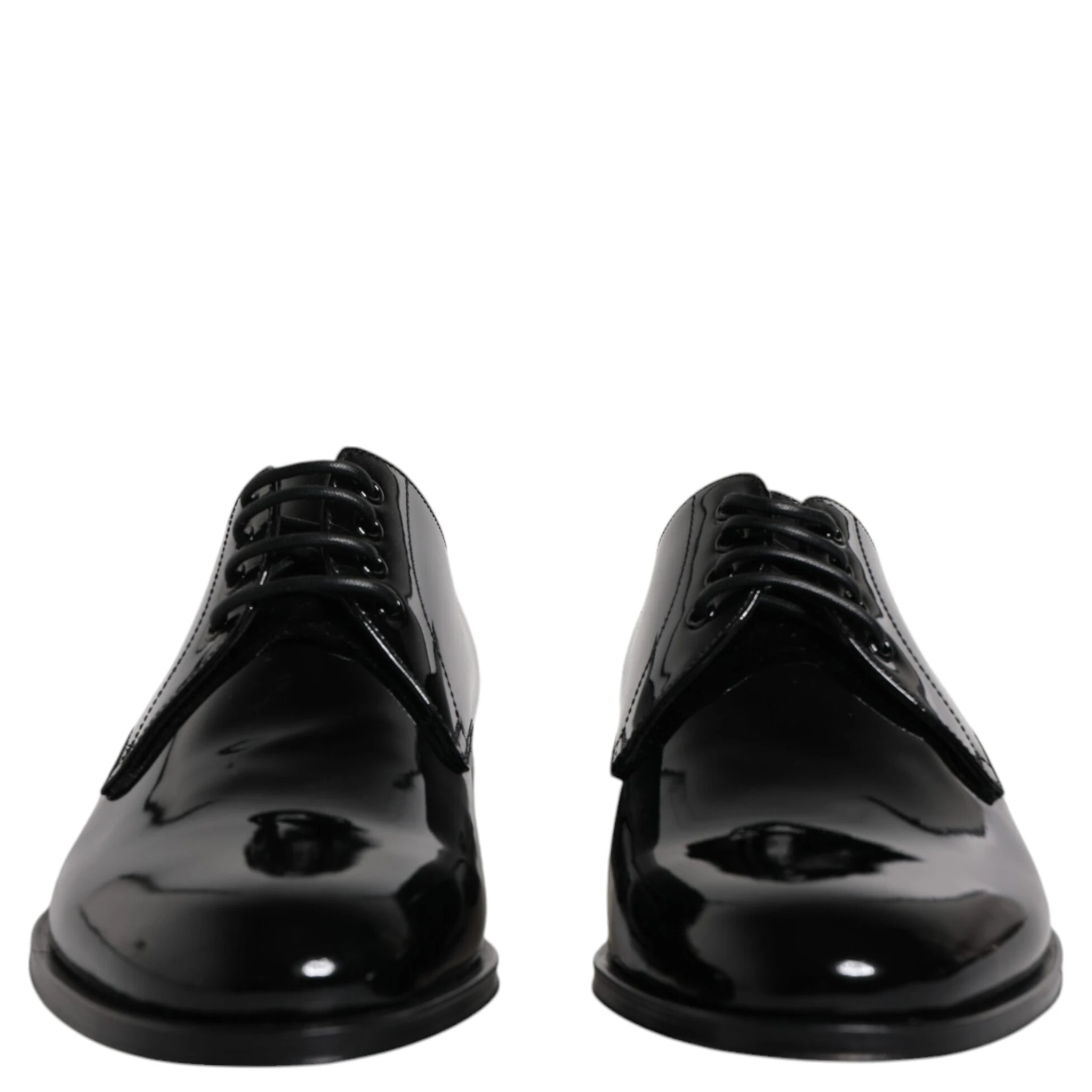 Black Patent Leather Derby Formal Dress Shoes