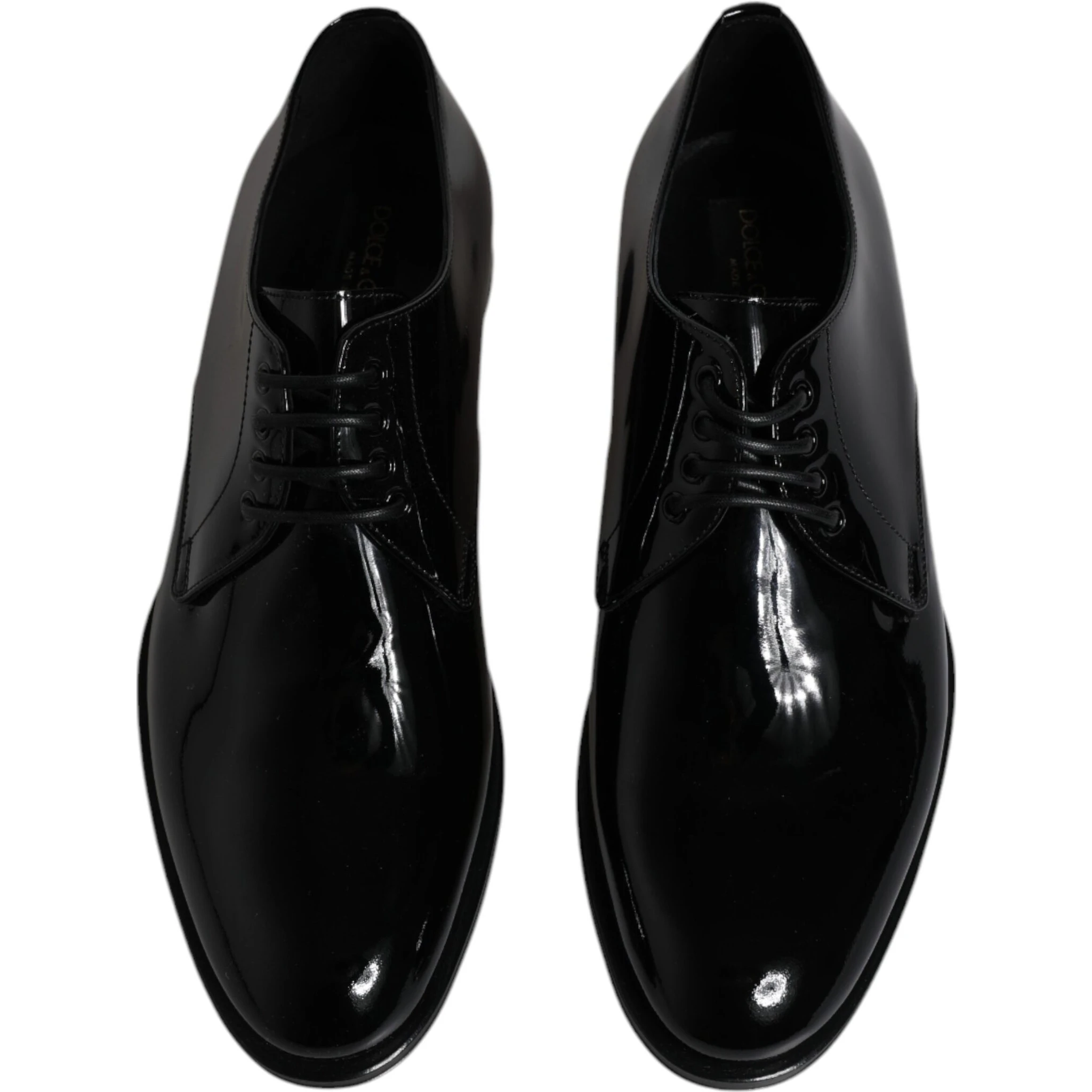 Black Patent Leather Derby Formal Dress Shoes