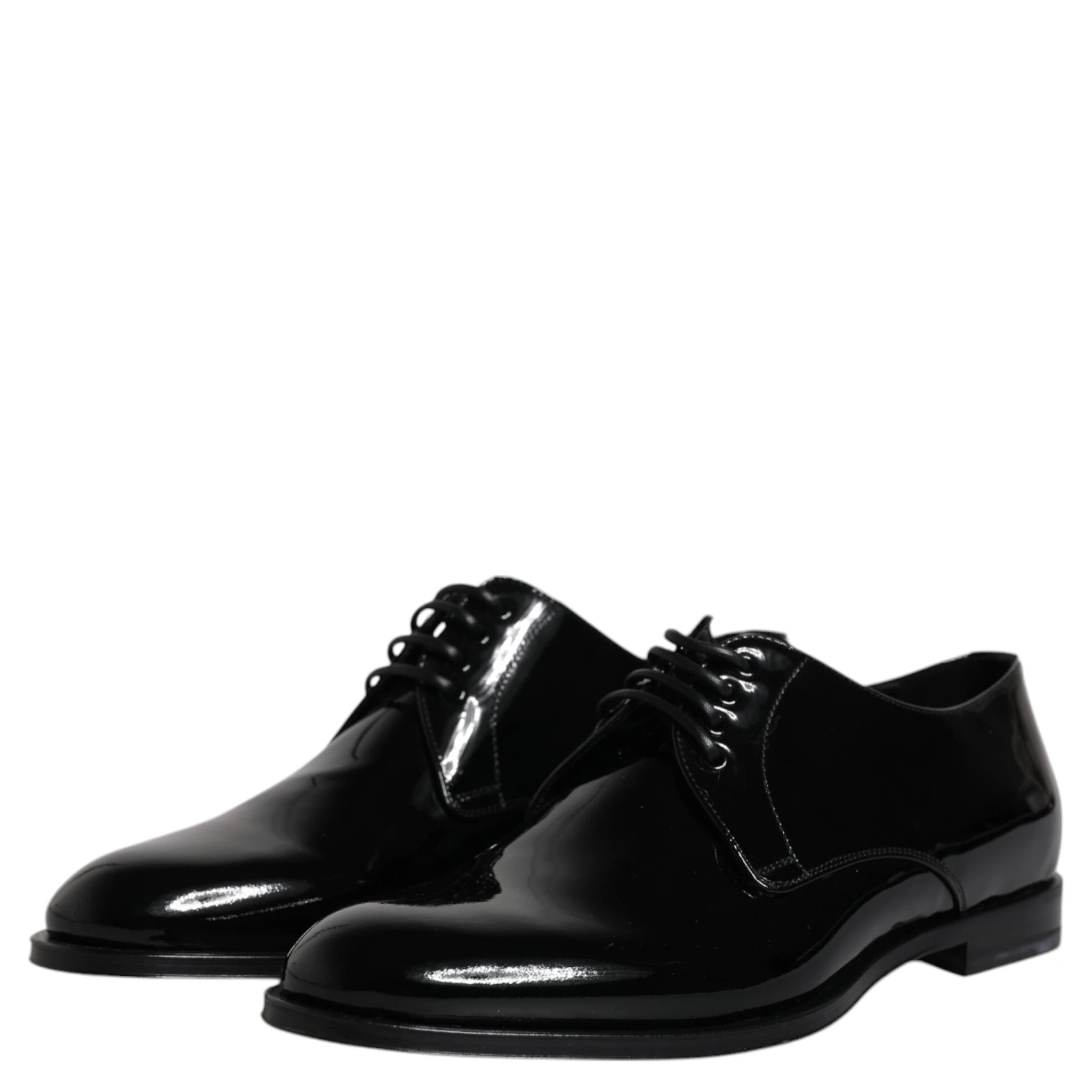 Black Patent Leather Derby Formal Dress Shoes