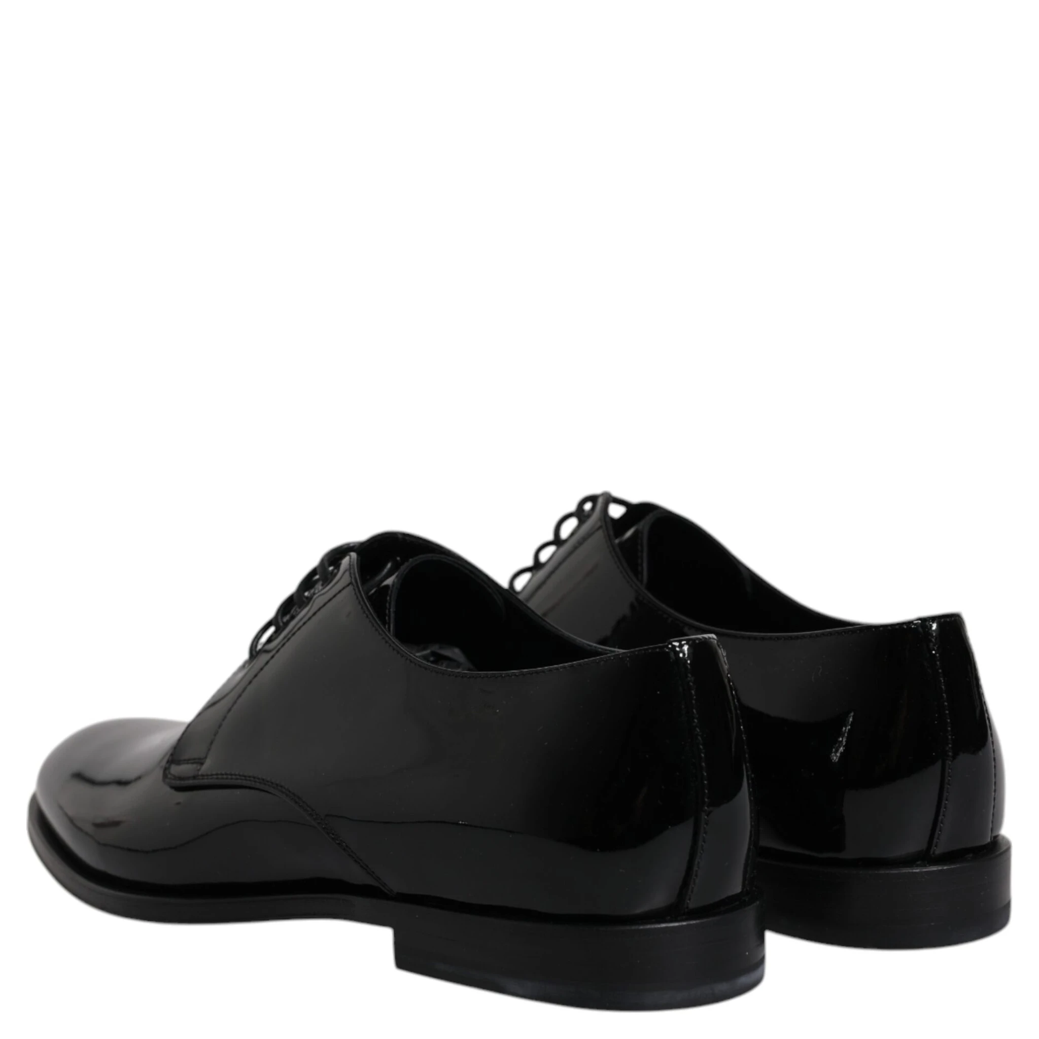 Black Patent Leather Derby Formal Dress Shoes