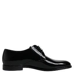 Black Patent Leather Derby Formal Dress Shoes