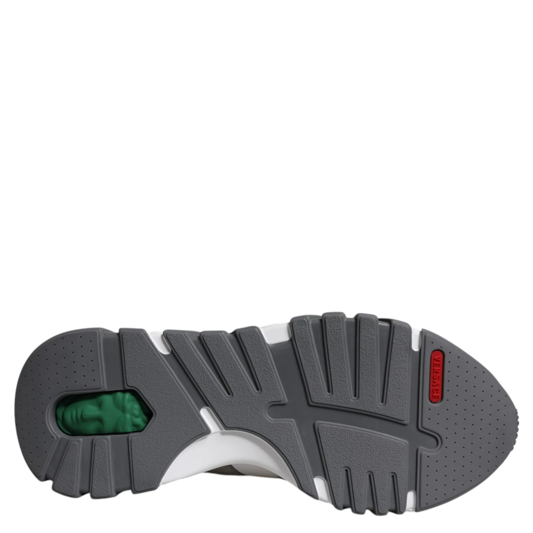 Grey Leather Neoprene Chunky Low Top Squalo Sneakers Shoes